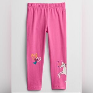 New Gap Factory Girls 4T Unicorn Leggings Pink Hearts